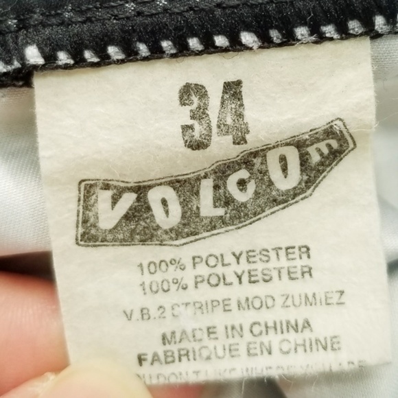 Volcom Mens Black Striped Board Shorts - Picture 2 of 5